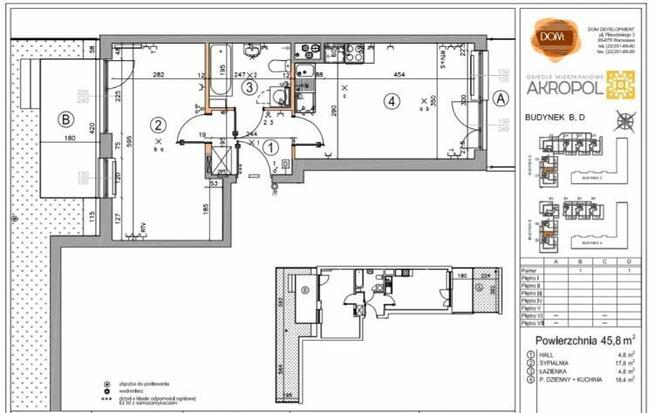dwupokojowe w apartamentowcu, 2 ogródki i garaż
