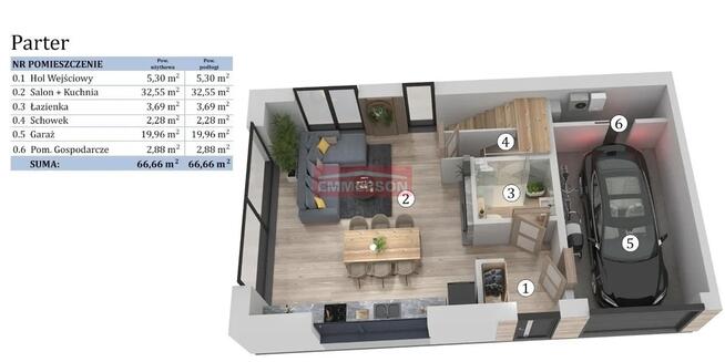 dom/bliźniak/duży ogród/garaż/antresola