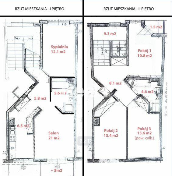 Dwupoziomowe mieszkanie na Kabatach