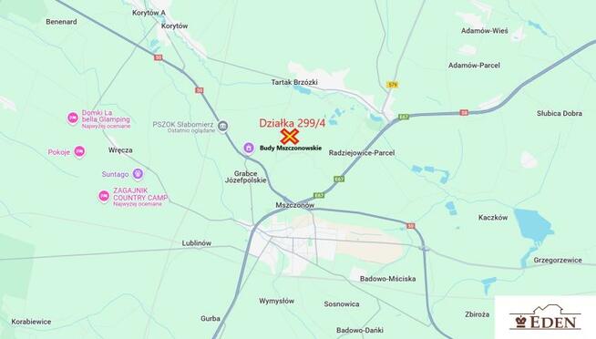 Działka budowlana Budy Mszczonowskie gm. Radziejowice