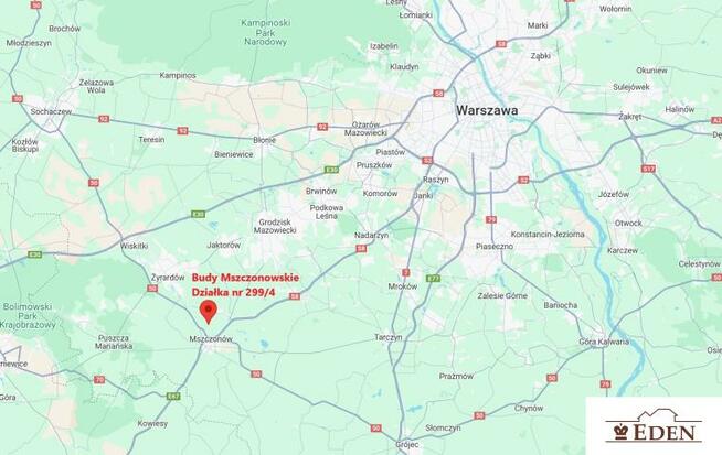 Działka budowlana Budy Mszczonowskie gm. Radziejowice