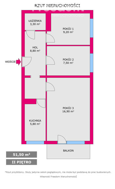 Będzin os. Syberka, 3 pokoje z balkonem