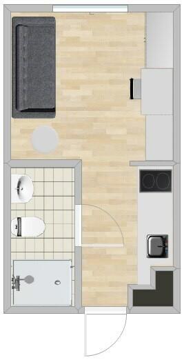 Kameralna kawalerka przy Górniaku, Pabianicka 34