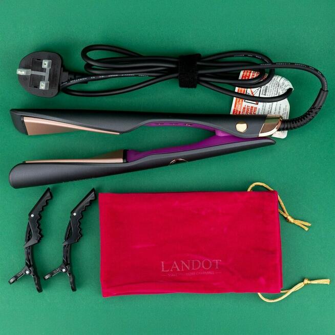 Prostownica do włosów LANDOT HS168 ceramiczne płytki etui
