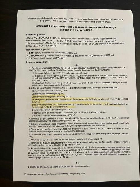 SPRZEDAM DLA DEWELOPERA PIĘKNĄ DZIALKĘ 18061M2 W PODKOWIE LE