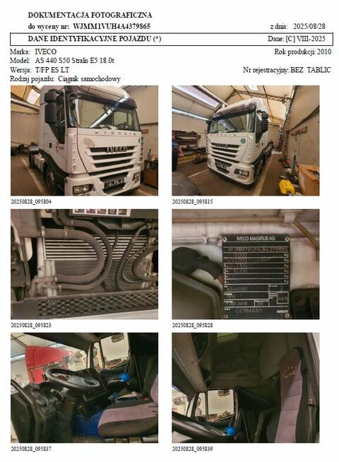 Ciągnik siodłowy Iveco AS 440 S50 Stralis E5 - 2010 r.