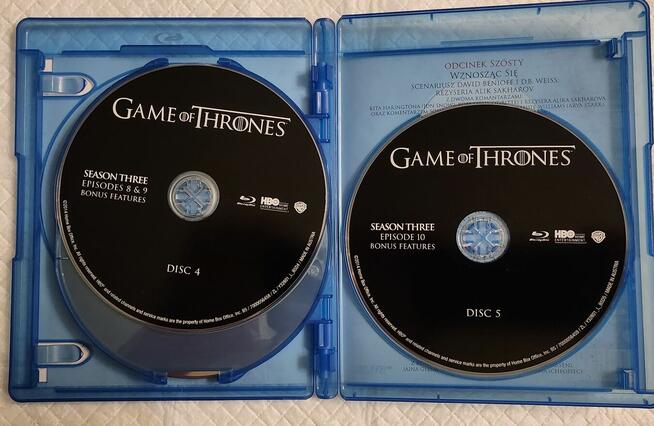 Gra o tron sezon 3 bluray