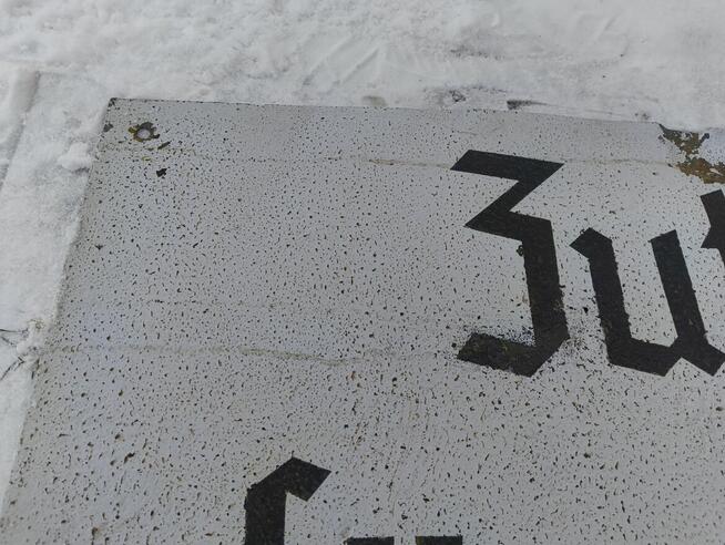 Stary Niemiecki szyld 2 wojna światowa okupacja Polski