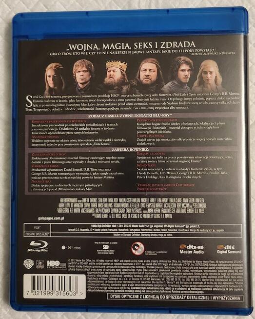 Gra o tron sezon 1 bluray