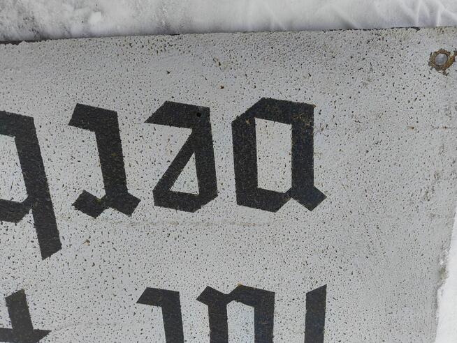 Stary Niemiecki szyld 2 wojna światowa okupacja Polski