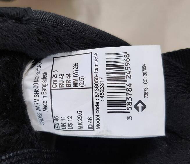 Buty zimowe Quechua SH500 rozmiar 46