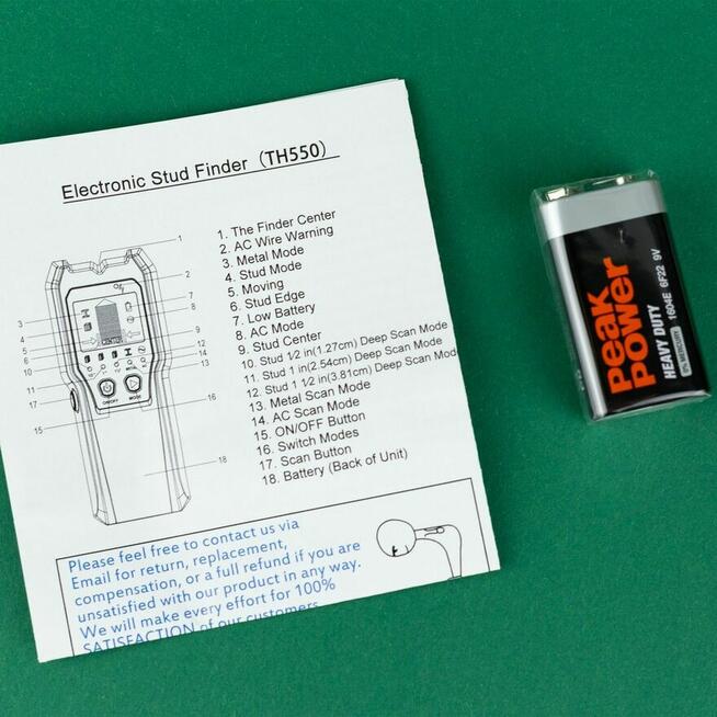 Wykrywacz belek przewodów metalu TH550 LCD AC 230V