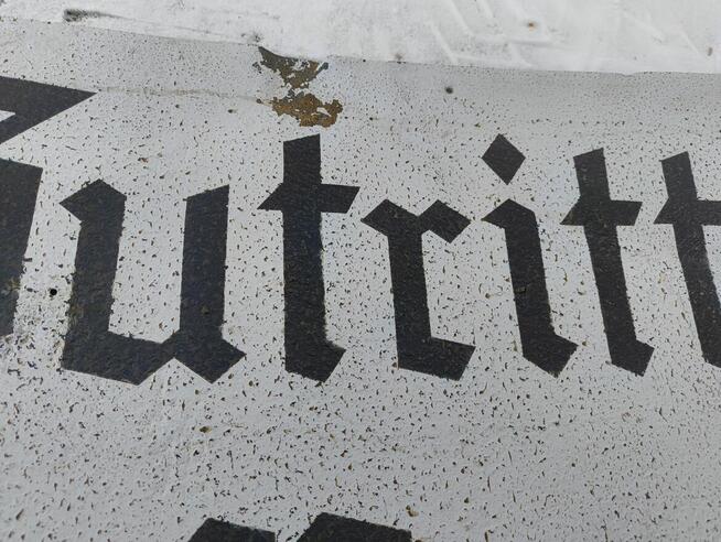 Stary Niemiecki szyld 2 wojna światowa okupacja Polski