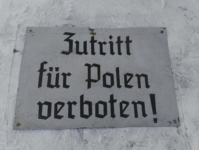 Stary Niemiecki szyld 2 wojna światowa okupacja Polski