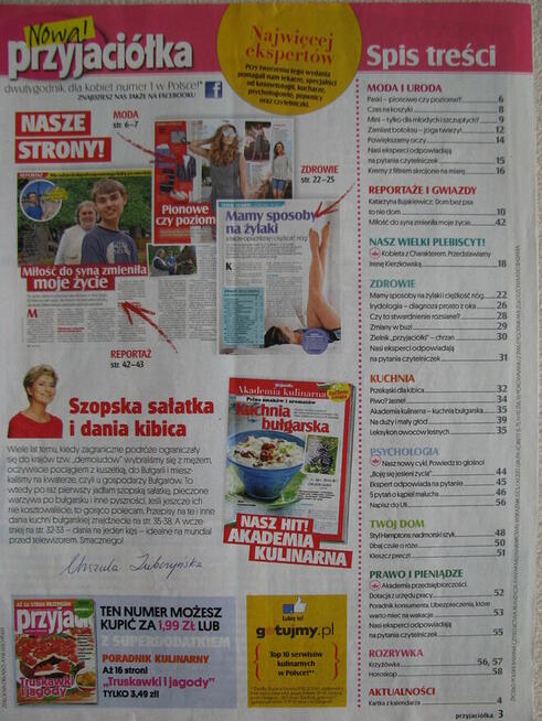 Przyjaciółka nr 8 z 2013 r. i nr 12 z 2018 r.
