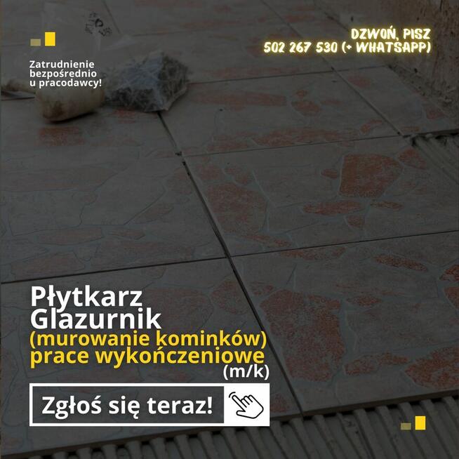 wykończenia płytkarz głazurnik mur kominków Norwegia (k /m)