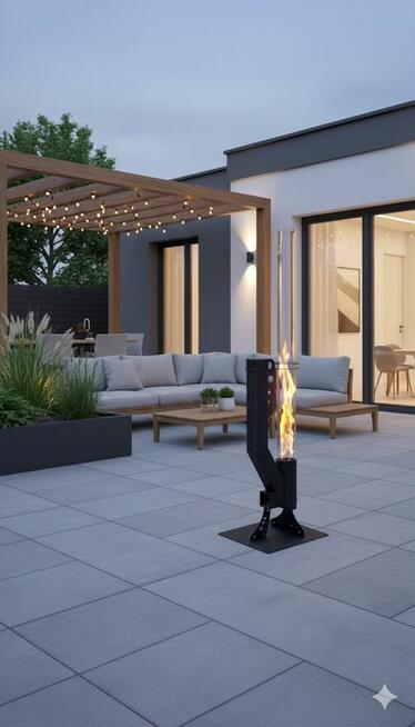 OGRZEWACZ TARASOWY na pellet - ogniowa pochodnia