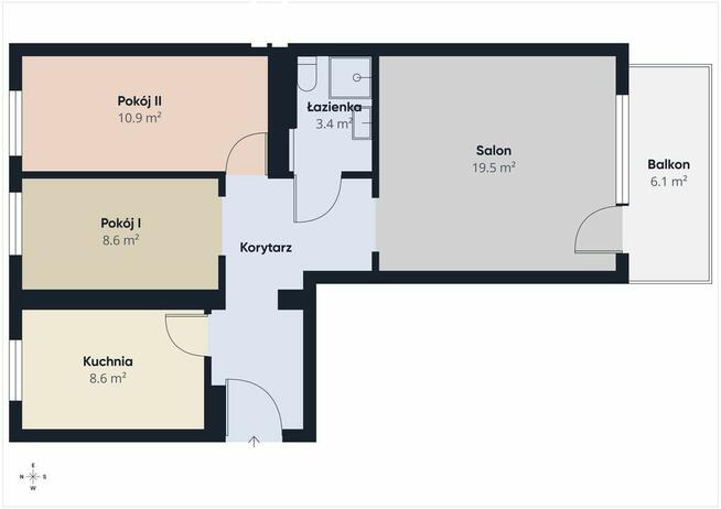 3-pokojowe mieszkanie. Suwałki - I piętro