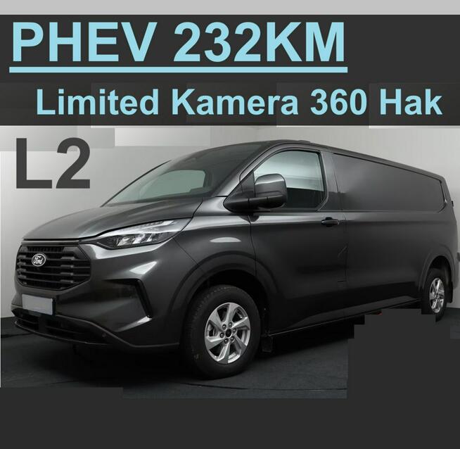 Ford Transit Custom PHEV 232KM Hybryda Plug-in Limited Kamera 360 Matrix Led L2