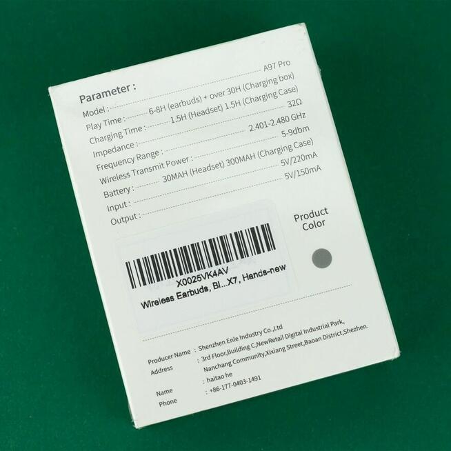 Słuchawki bezprzewodowe A97 Pro TWS Bluetooth 5.4 | nowe