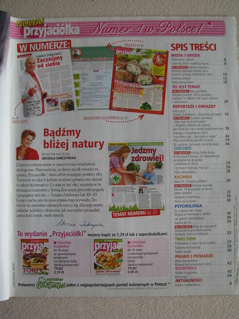 Przyjaciółka nr 8 z 2013 r. i nr 12 z 2018 r.