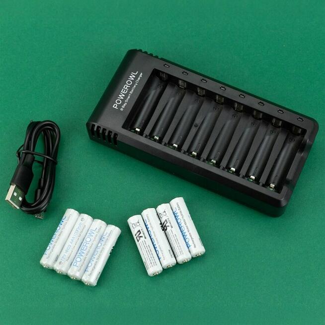 Ładowarka POWEROWL ZN825E 8x AA AAA + akumulatory