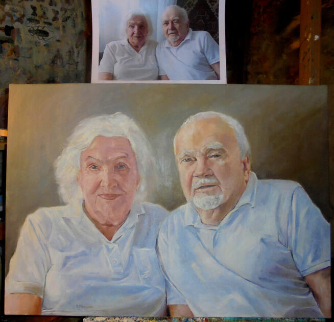 Ręcznie malowany portret olejny