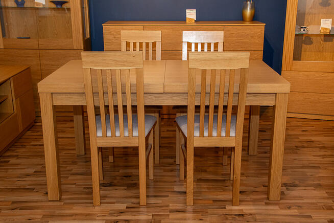 Stół Dębowy 150x90 + 2x40