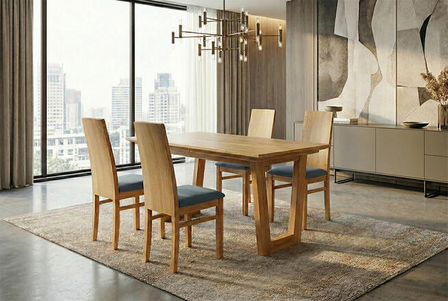 Stół Dębowy 140x80+2x55