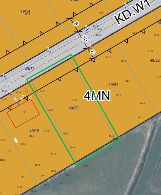 działka 1110m budowlana z planem zagospodarowania