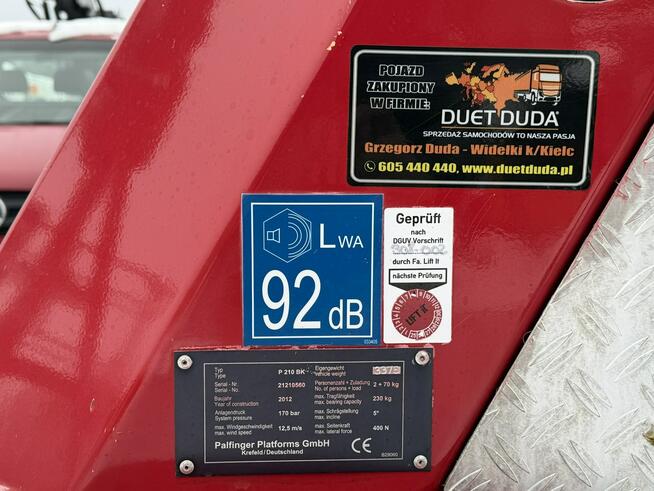 Nissan Cabstar Zwyżka Podnośnik Koszowy PALFINGER P210 BK UDT Wysokość Podnoszenia 21m (Multitel MZ