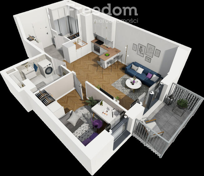 Przestronne 2 pokoje z balkonem | Ursus