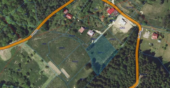 Działka inwestycyjna Odrzykoń gm. Wojaszówka, Leśna