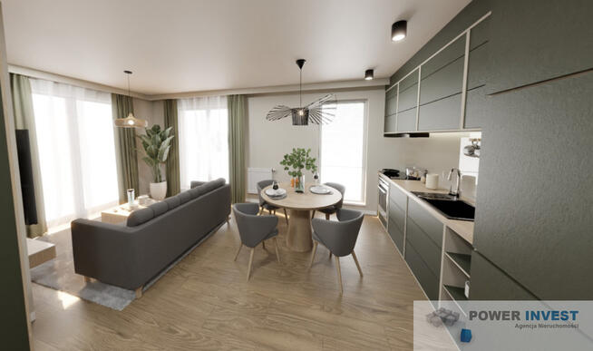 Jasne, mieszkanie 3-pokojowe z loggią, widok