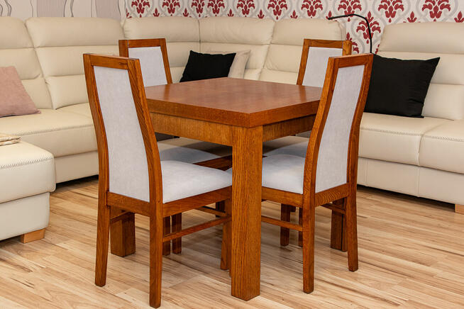 Stół Dębowy Rozkładany 85x85+2x55