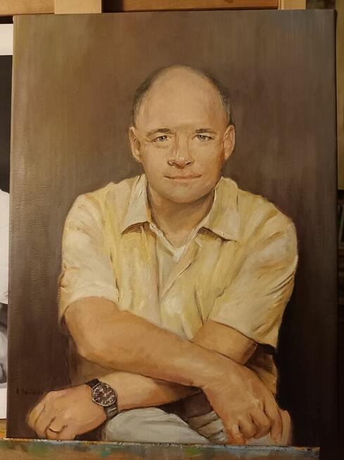 Ręcznie malowany portret olejny