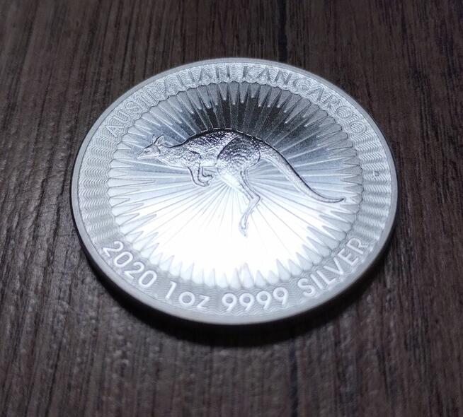 Srebrna moneta Australijski Kangur 1 oz tuba 25 sztuk