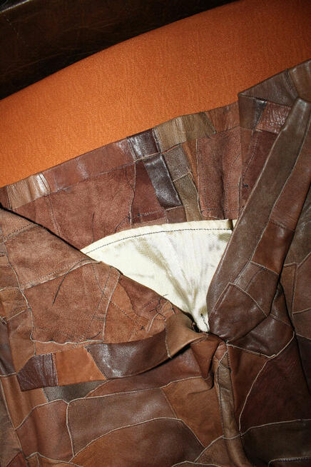 Damska skórzana spódnica Stan BDB Lata 90