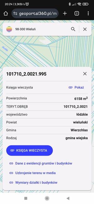 Działka rolna z warunkami zabudowy