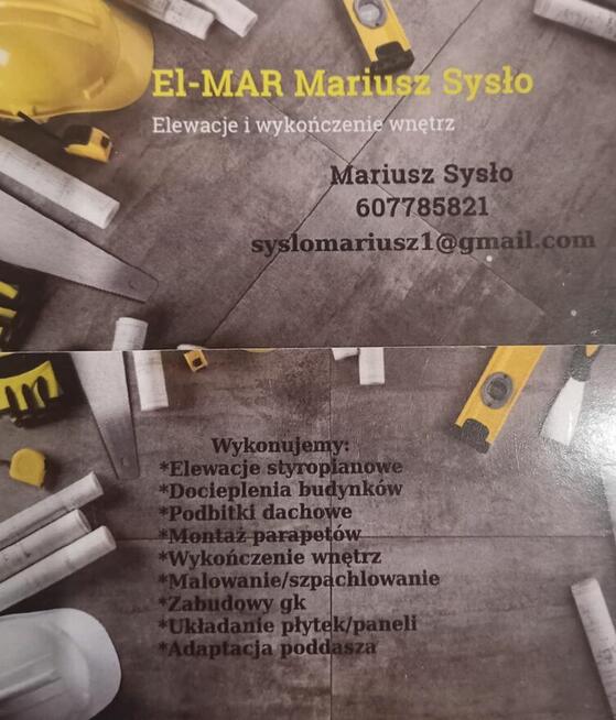 Elewację i wykończenia