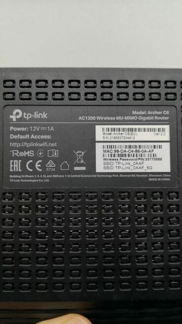 Router TP Link Archer C6 AC1200