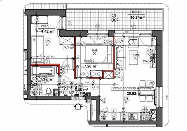 Na sprzedaż 3-pokojowe mieszkanie 47 m² | Grochów