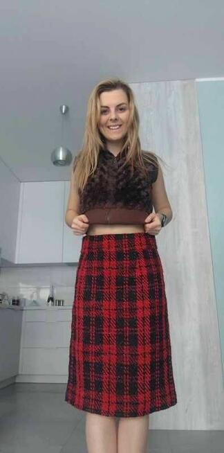 Spódnica mini w kratę