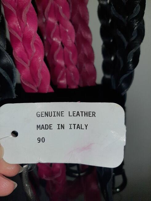 Włoski pasek do spodni 80 cm - 95 cm