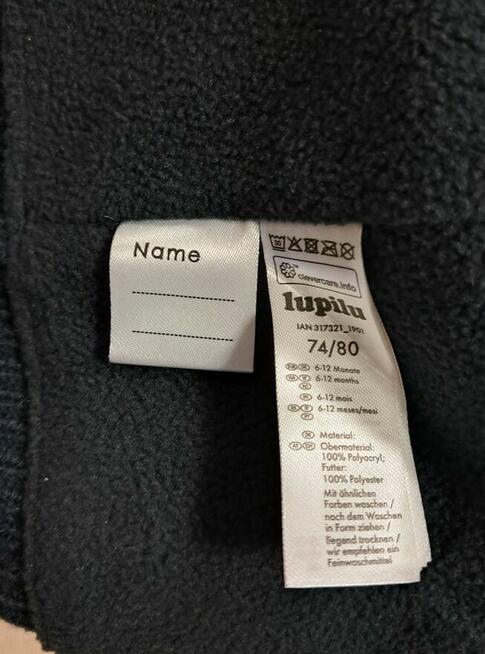 Niemowlęca czapka z dzianiny z podszewką polarową Lupilu.