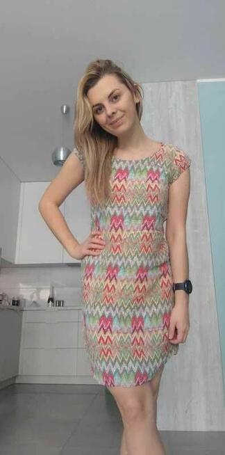 Sukienka/tunika we wzory geometryczne