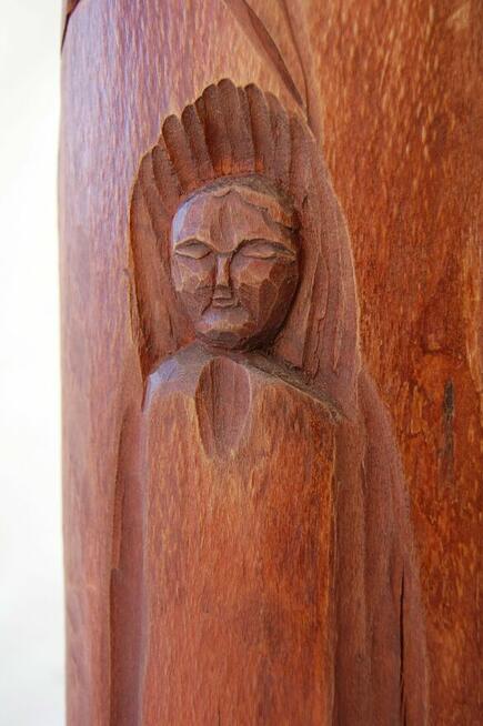 Święta Rodzina rzeźba drewniana, drewno, rękodzieło, lata 90