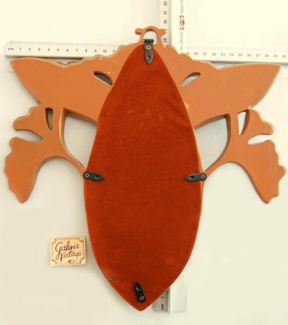 Lustro secesja, art nouveau, vintage, kobieta, motyl, liście