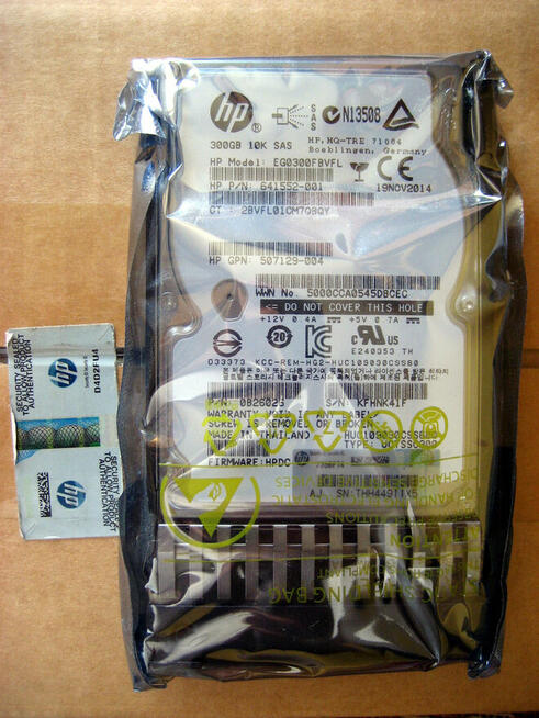 HDD SAS. HP 300G 2.5 10K 6 Gbps. Zapięczętowany!
