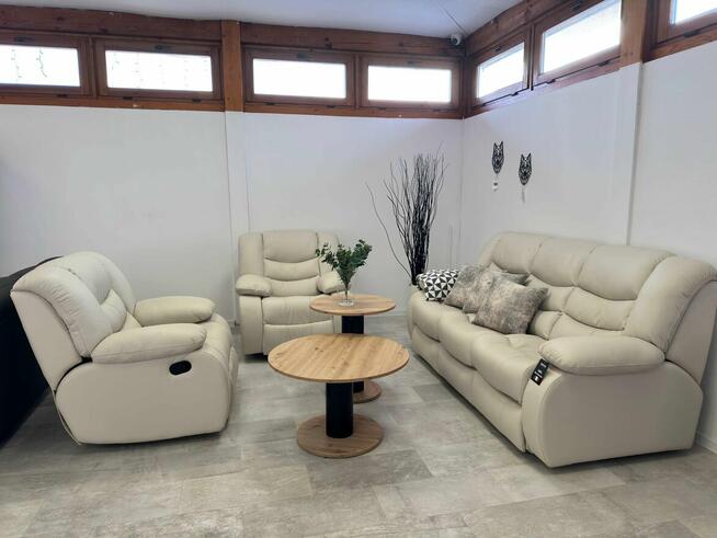 Mega okazja! Komplet Regis -20%! Gruba skóra, spanie